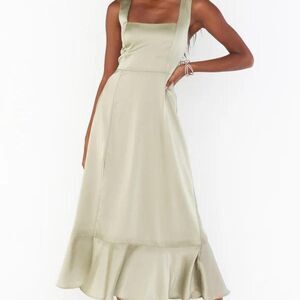 Show Me Your Mumu Claire Midi Dress Light Green Size S Flowy Boho